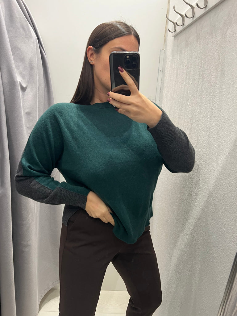 ViCOLO•Maglione bicolor misto cashmere•Più colori