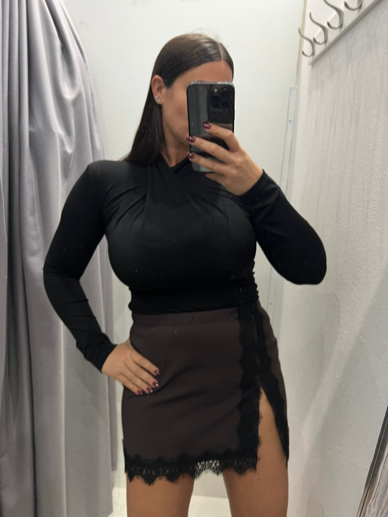 HaveOne•Gonna moro pizzo nero spacco profondo