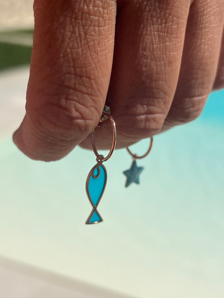 La Vie•Orecchino singolo ad anello con charm•Scegli il tuo