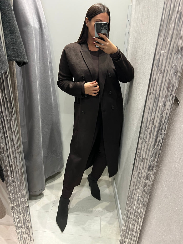 ViCOLO•Cappotto lana doppiopetto tasche applicate