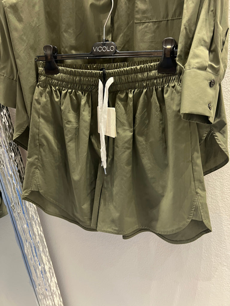 🚨ViCOLO•Camicia over in cotone•Militare