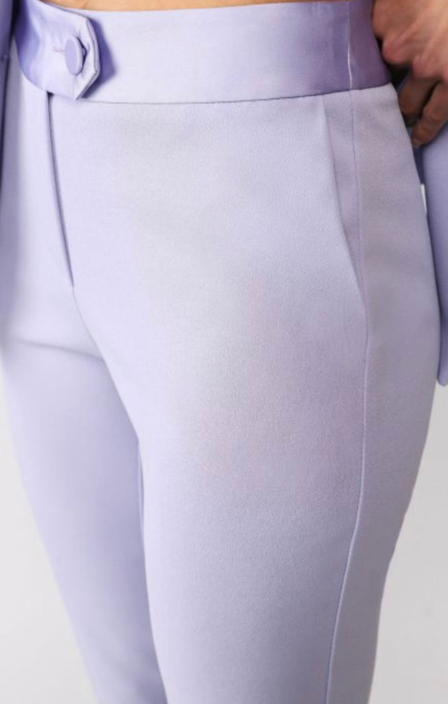 IMPERIAL•Pantalone lavanda con fascia in raso in vita