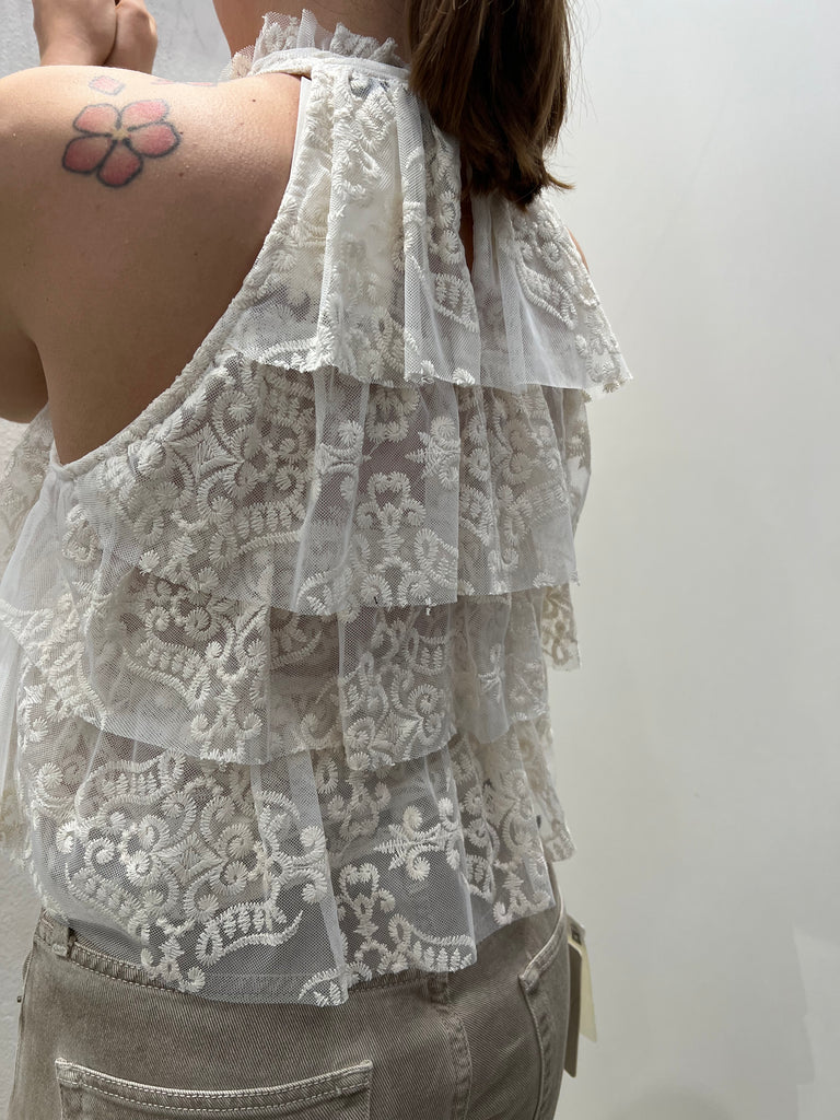 Have One•Canotta in pizzo a balze