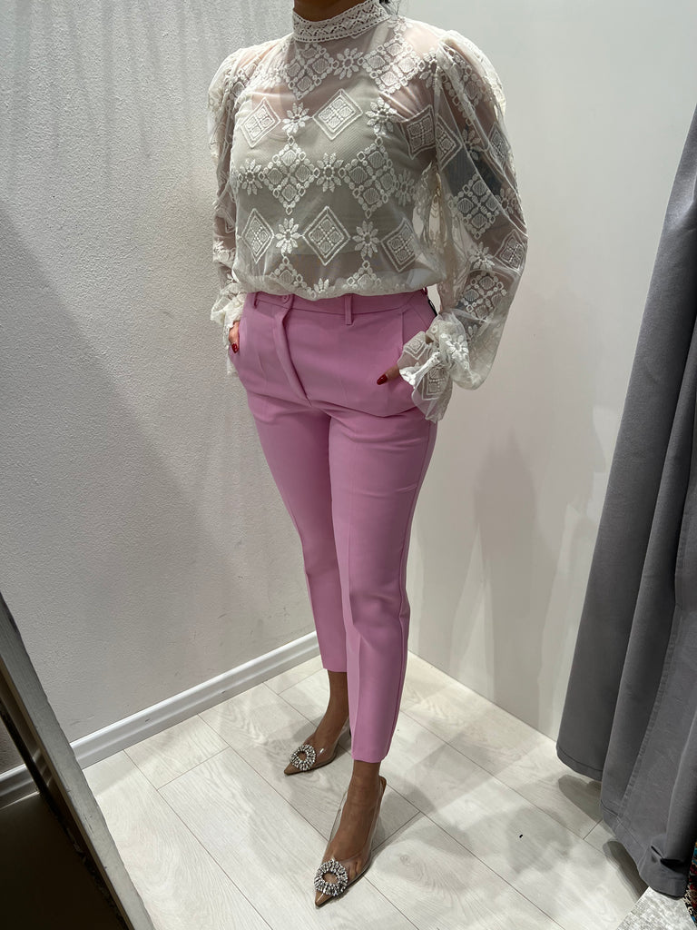 Vicolo-Pantalone rosa a sigaretta