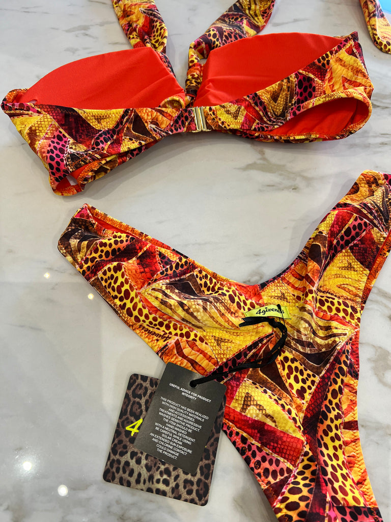 🚨4giveness-Bikini fascia e slip a V Party Zebra