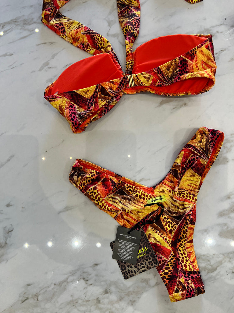 🚨4giveness-Bikini fascia e slip a V Party Zebra