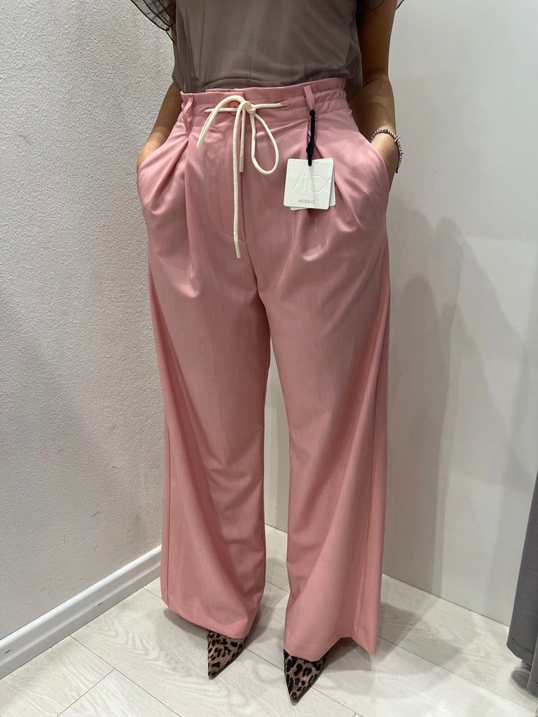 Vicolo-Pantalone palazzo rosa con laccio