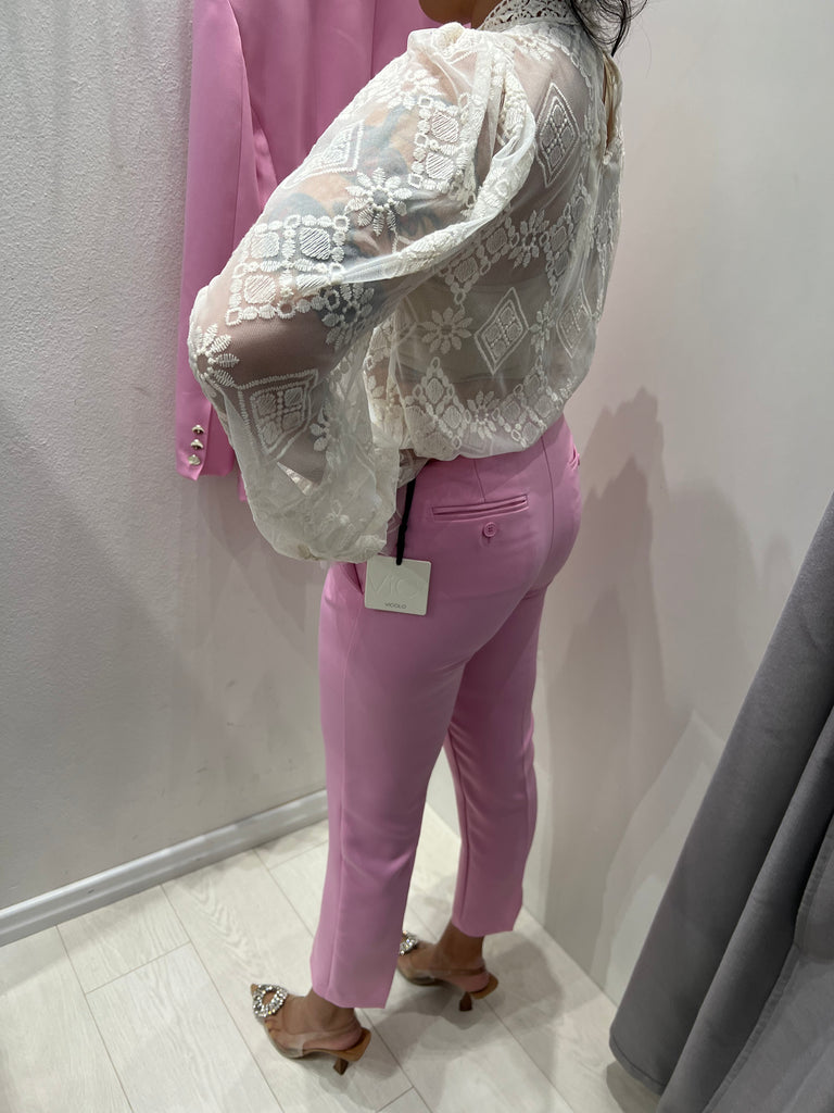 Vicolo-Pantalone rosa a sigaretta