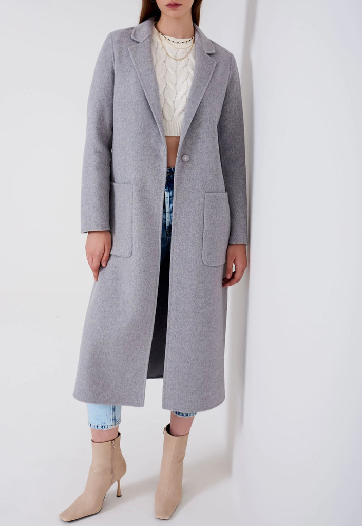 ViCOLO•Cappotto handmade monopetto panna