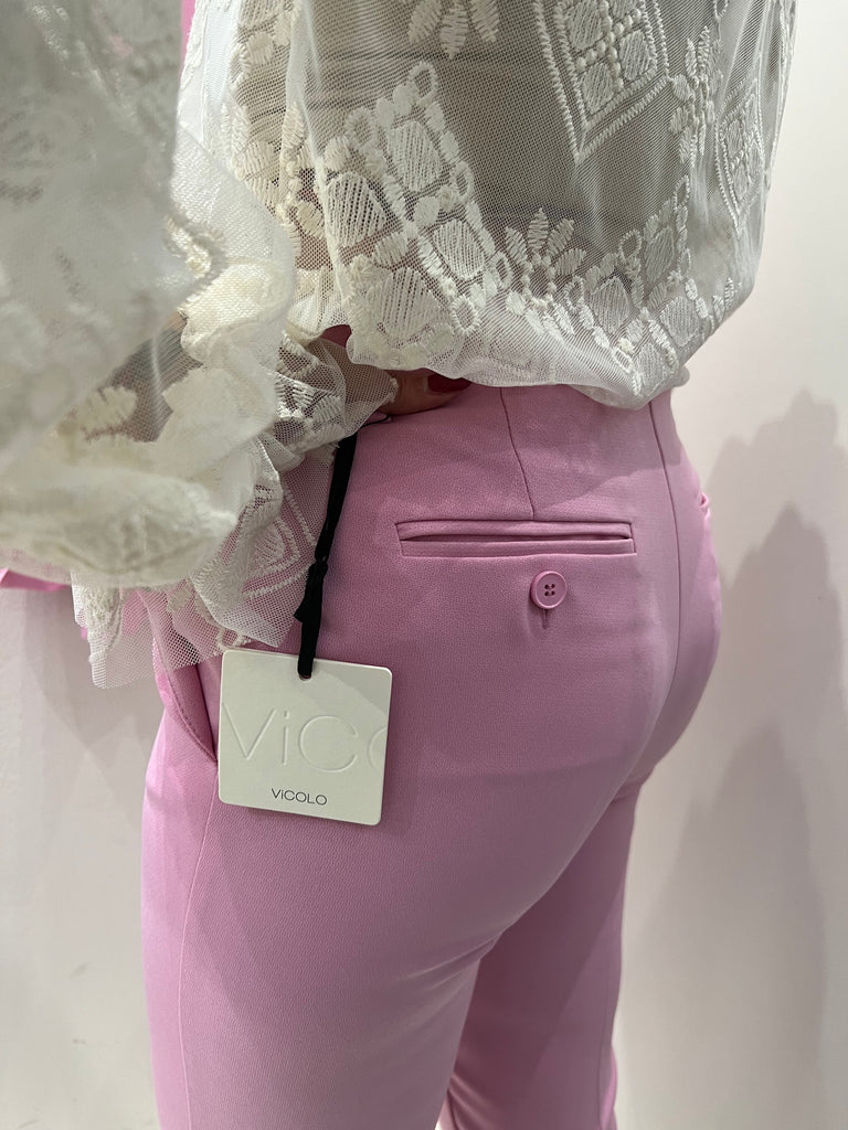 Vicolo-Pantalone rosa a sigaretta