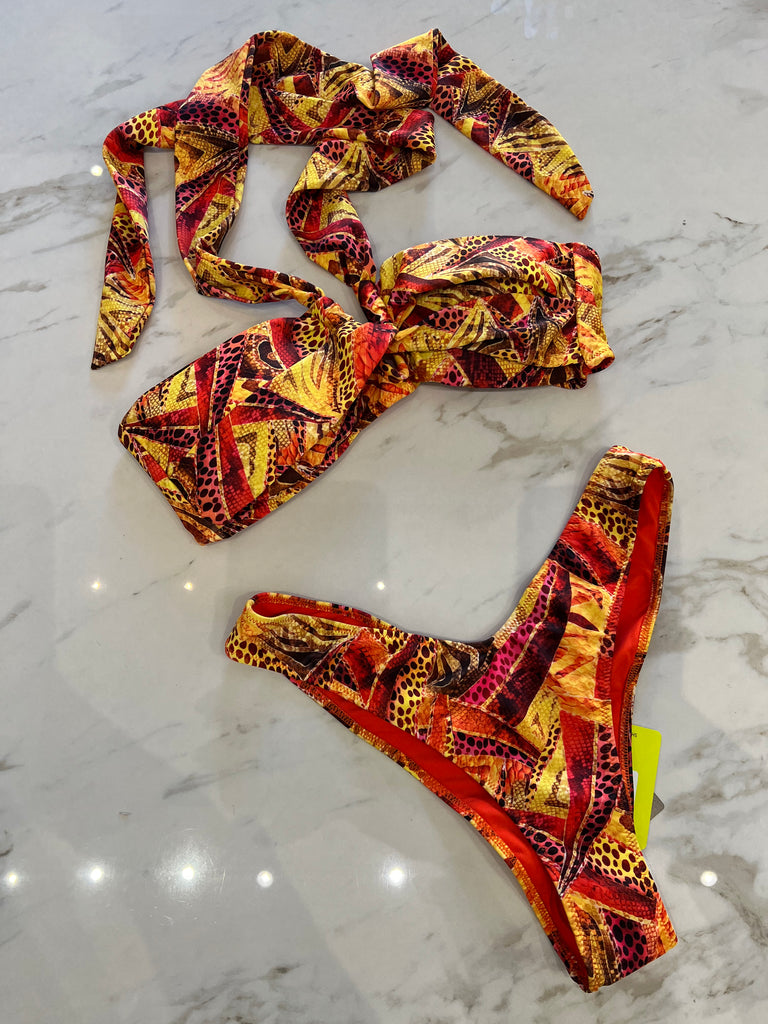 🚨4giveness-Bikini fascia e slip a V Party Zebra