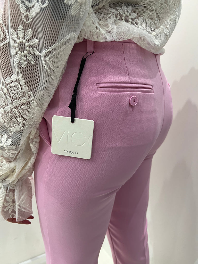 Vicolo-Pantalone rosa a sigaretta