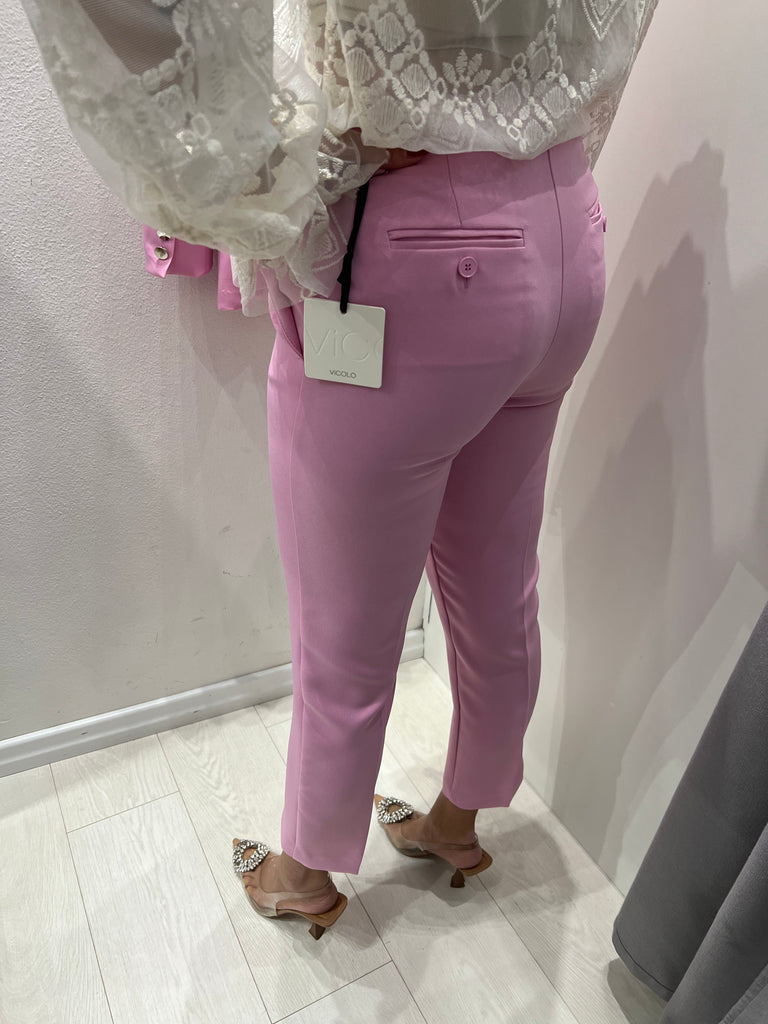 Vicolo-Pantalone rosa a sigaretta